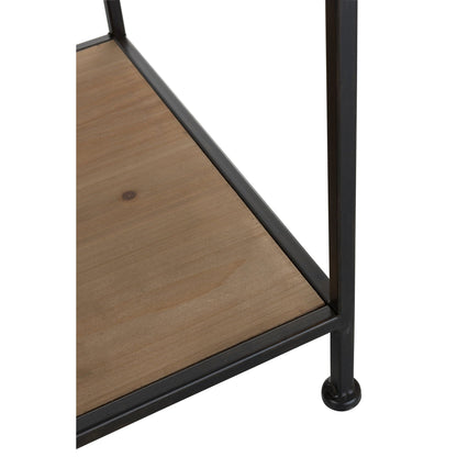 Textile Rack Metal/Wood Black J-Line