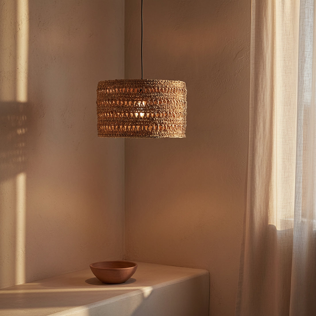 Herba Pendant Light Natural Medium Ø40cm Raw materials