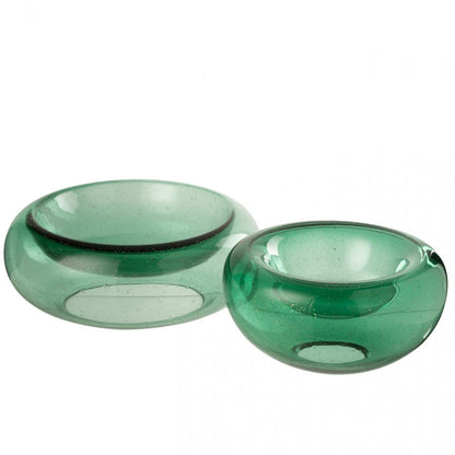 Decorative Bowl Carol Glass Emerald Green Large