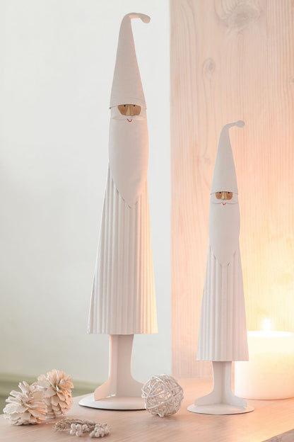 Santa Claus Modern Metal White Set of 2 J-Line