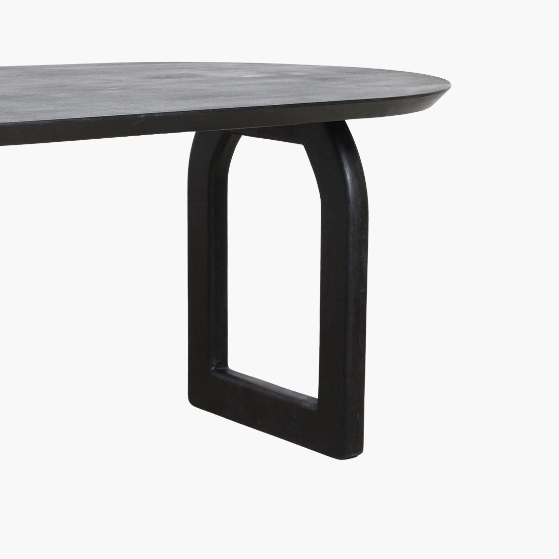 Bullnose Dining Table Mix Black 180cm Raw Materials