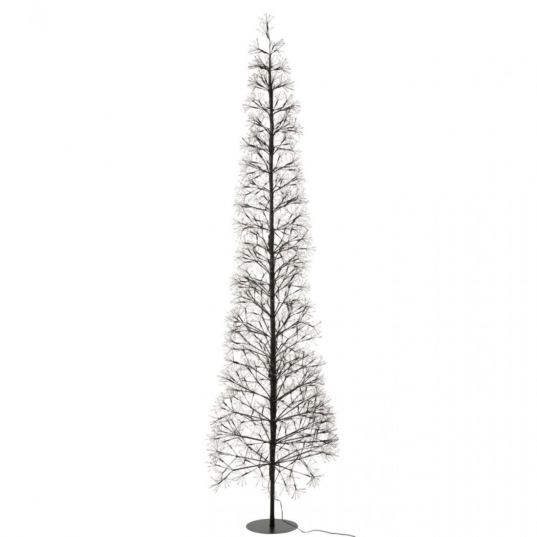 Christmas Tree Warm White LED Lights Black Iron Extra Large H240cm J-Line