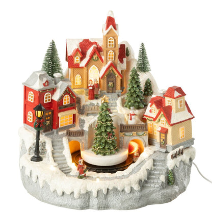 Village Train Polyresin Multicolor J-Line