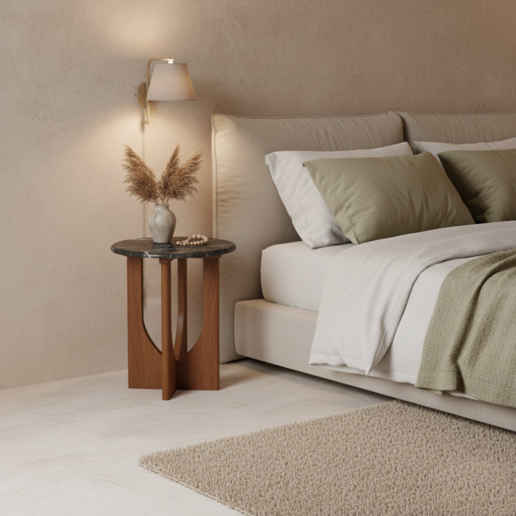 Side table Brunei Black Marble Raw Materials