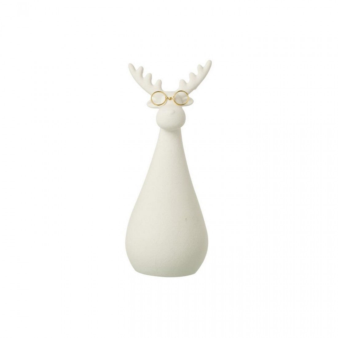 Reindeer Glasses Porcelain White/Gold-Colored Set of 3 J-Line