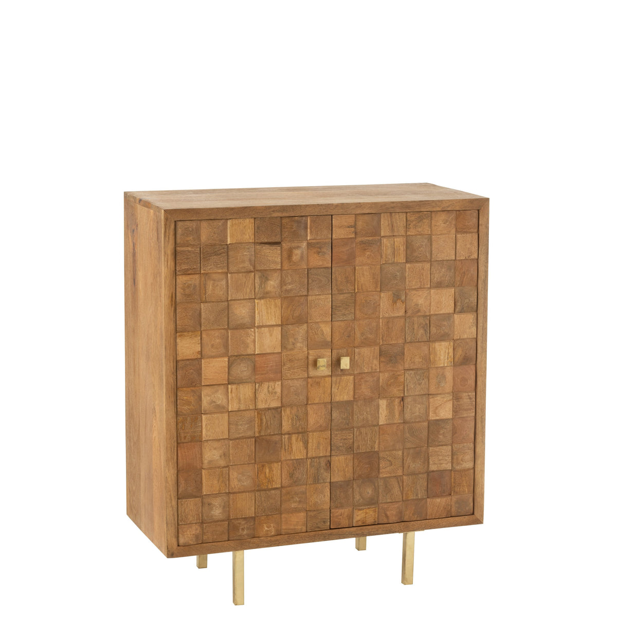 Nino Cabinet Metal/Mango Wood Natural/Gold J-Line