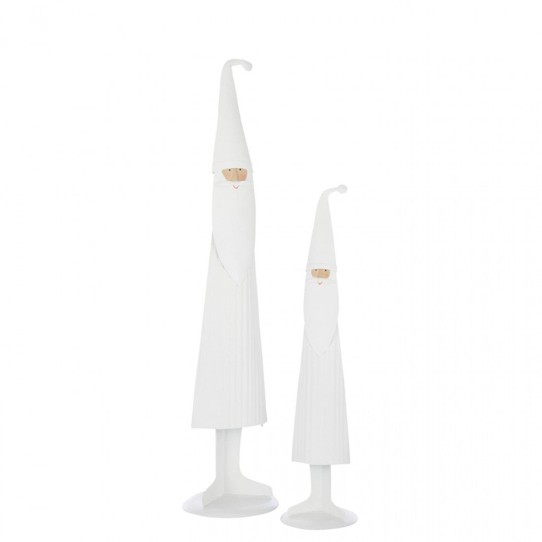 Santa Claus Modern Metal White Set of 2 J-Line