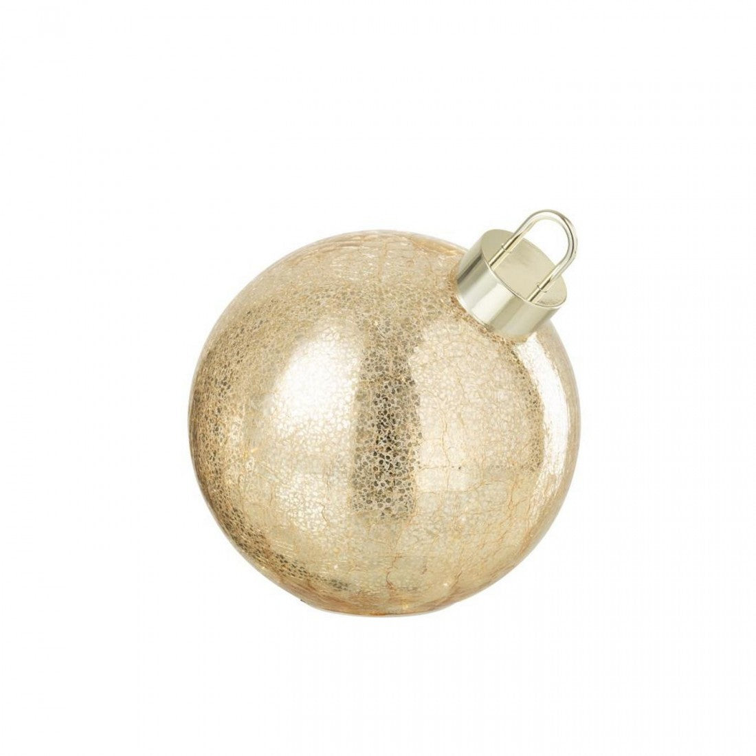 Gold-Colored Medium LED Glass Christmas Bauble J-Line