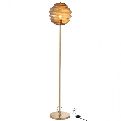 Floor Lamp Glass Brown H156cm J-Line