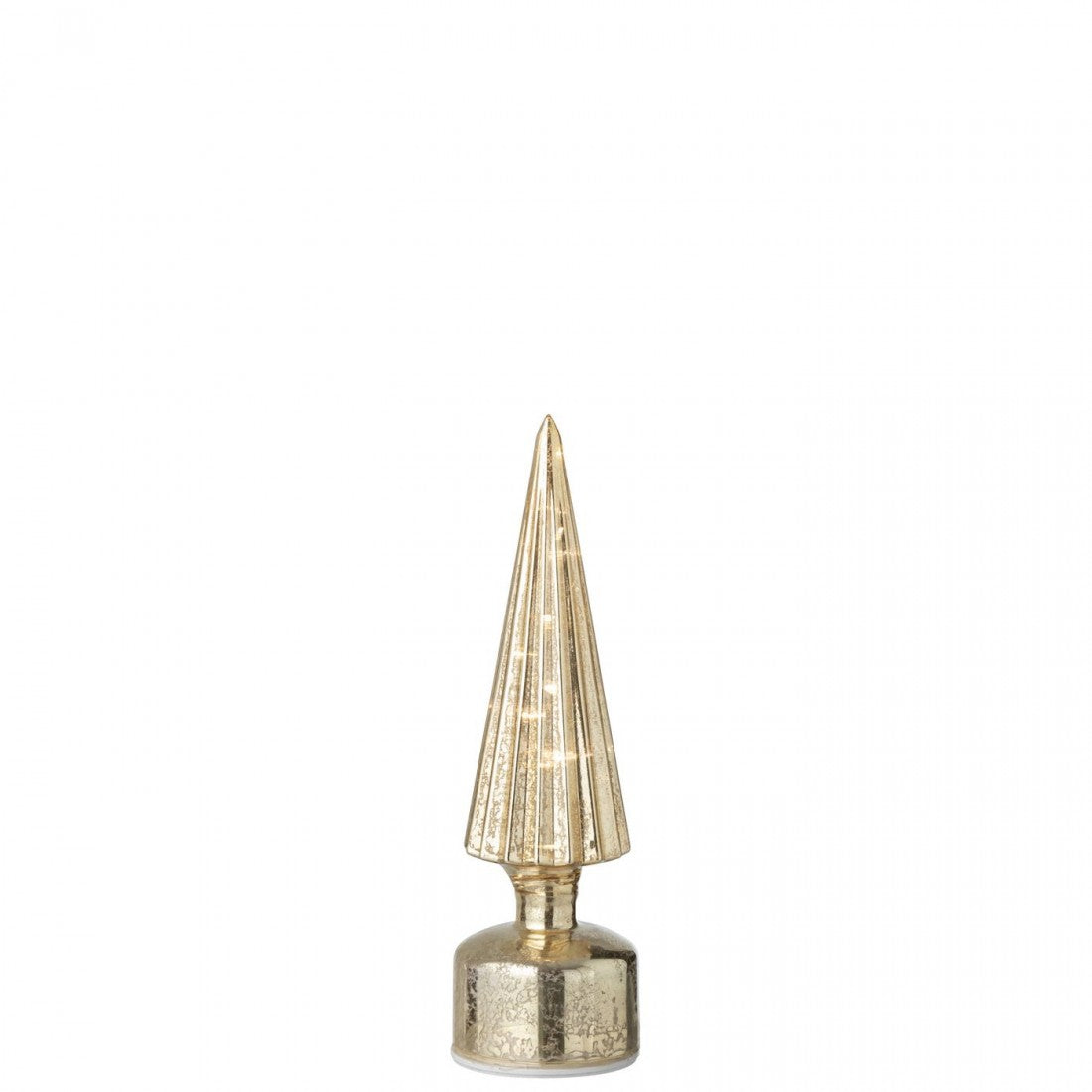 Christmas Tree Rotating LED Glass Gold-Colored Set of 2 J-Line