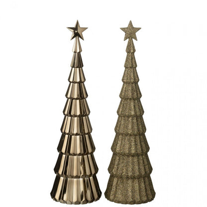 Tree + Star Plastic Brown Set of 2 J-line