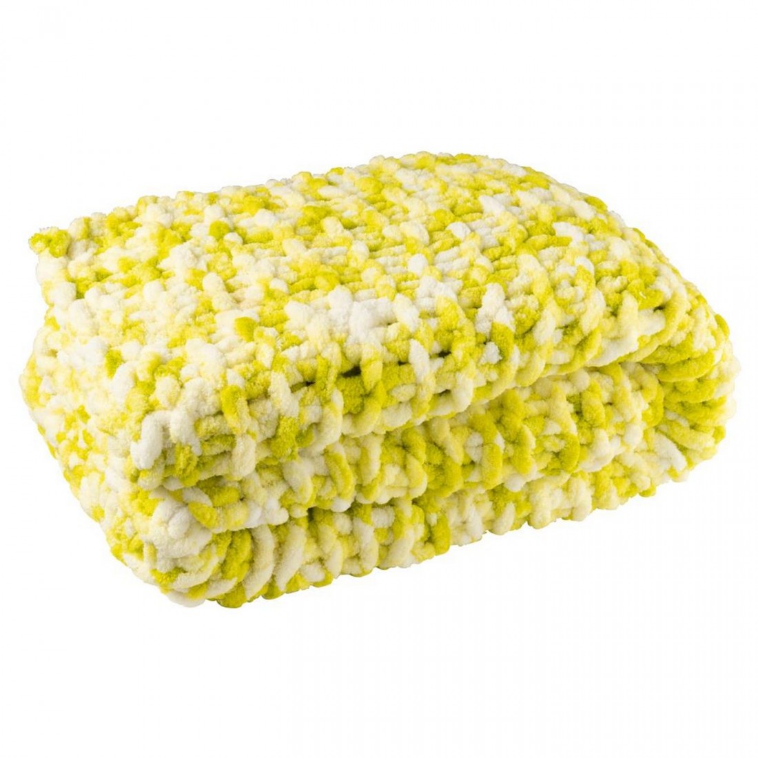 Blanket Knitted Polyester Green/White J-Line
