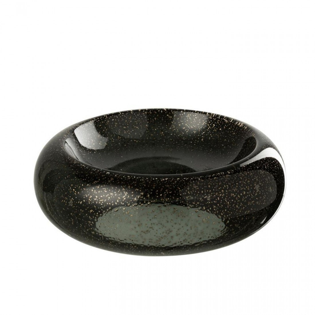 Decorative Bowl Carol Glass Black Large