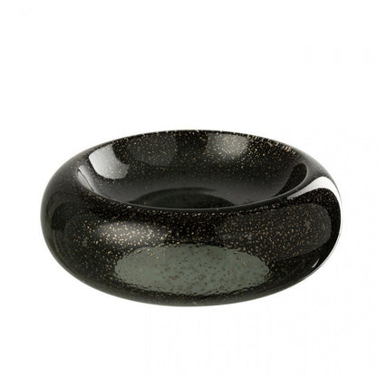Decorative Bowl Carol Glass Black Large