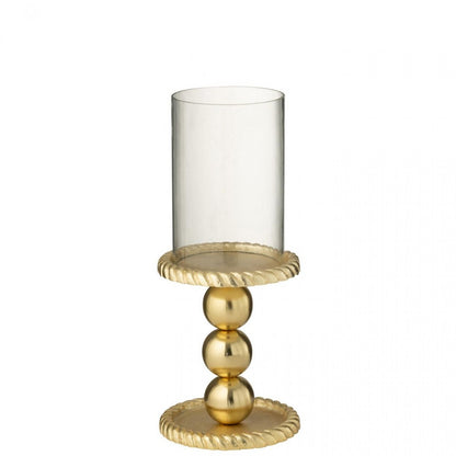 Candle Holder Aluminium Gold-Colored Small J-Line