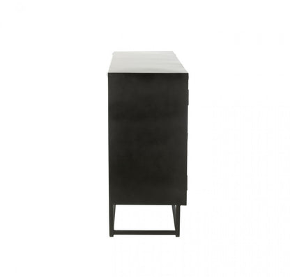 Shanil Wood/Iron Black Buffet Cabinet J-Line