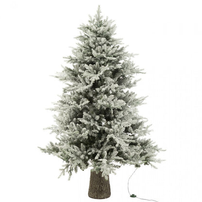 Christmas Tree + Snow 3000 LED Lights Plastic White H210cm J-Line