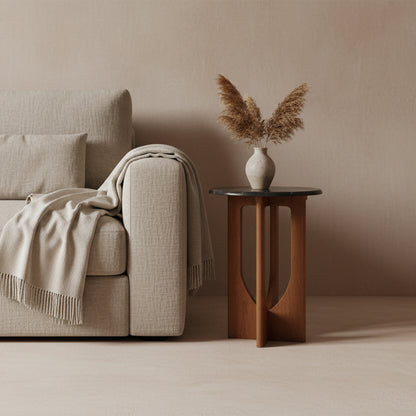 Side table Brunei Black Marble Raw Materials