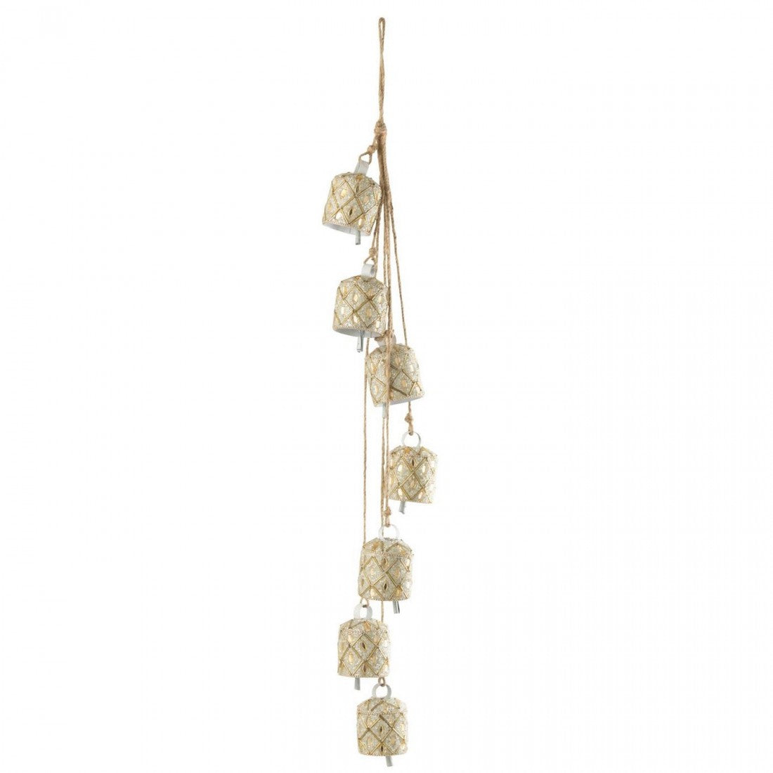 Pendant 7 Bubbles Iron/Beads White/Gold-colored J-Line