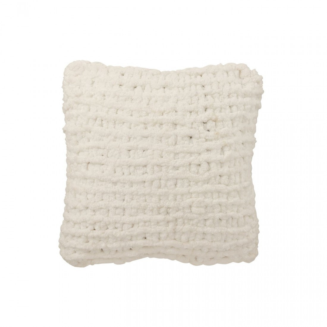 Cushion Gebreeën Polyester White/Dark Green J-Line
