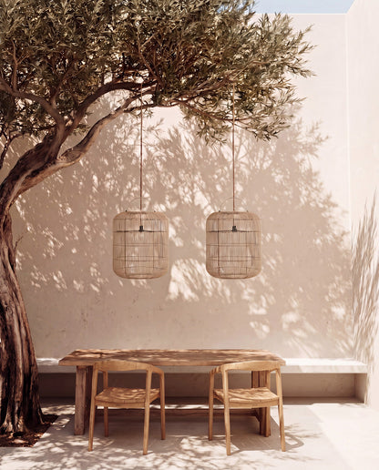 The Bozelo Pendant Light Natural Medium Bazar Bizarre