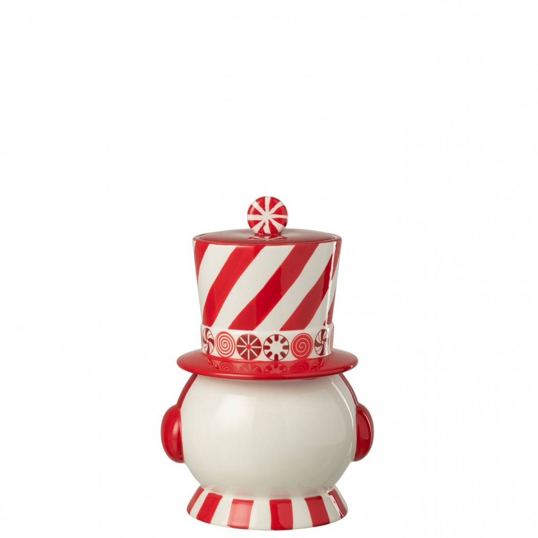 Clearance Decorative Snowman + Hat Dolomite Christmas Red/White J-Line