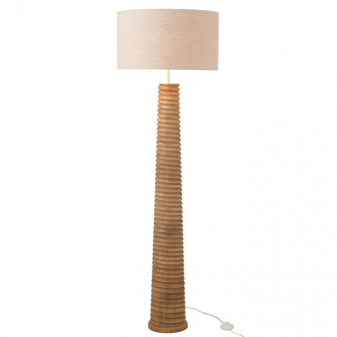 Floor Lamp Screw Wood Natural/Grey J-Line