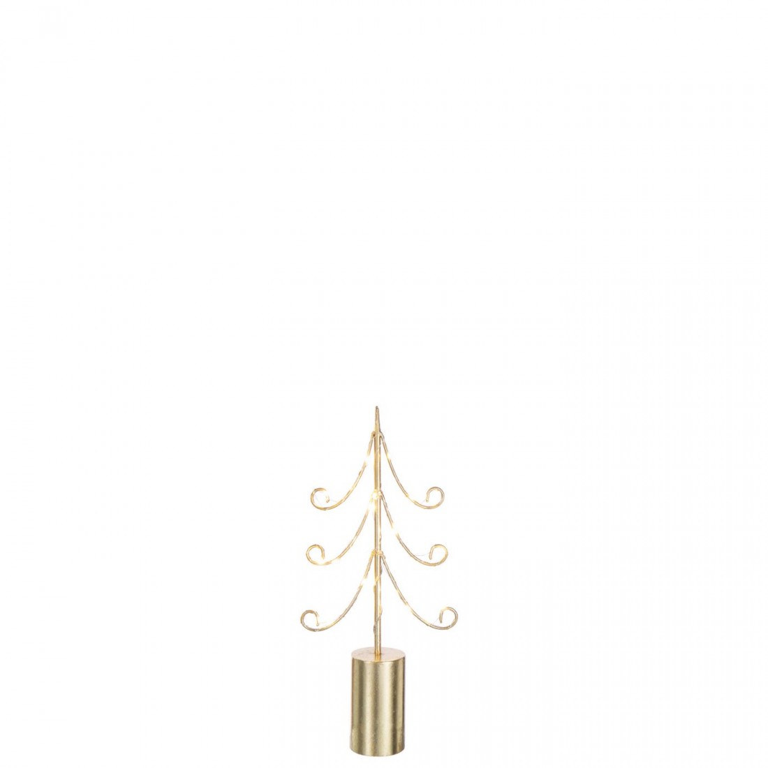 Tree LED Cylinder Base Iron Gold-Colored Set of 3 J-Line