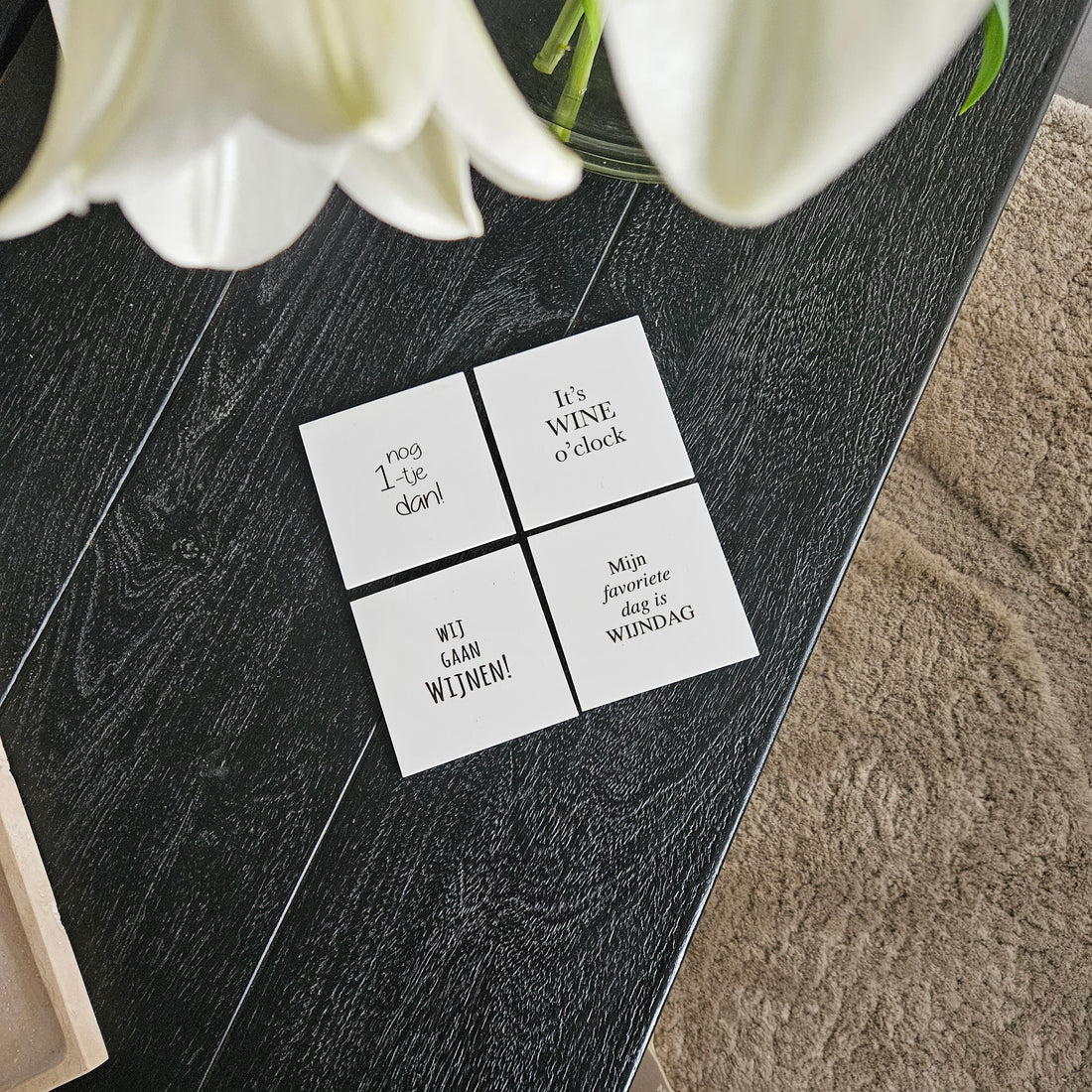 Square Wine Coasters Set of 4