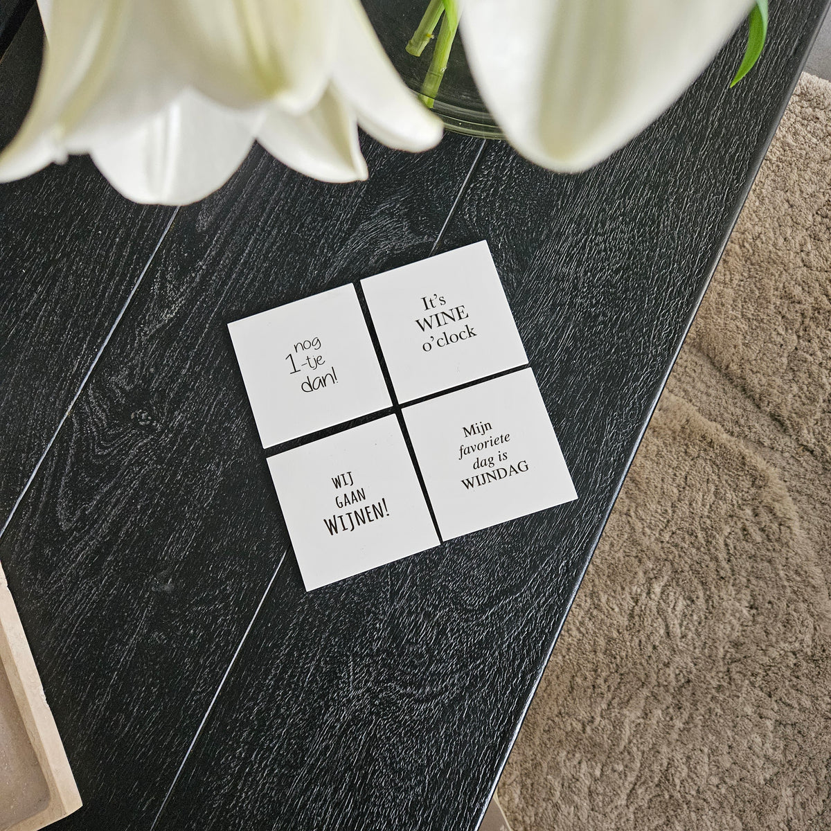 Square Wine Coasters Set of 4