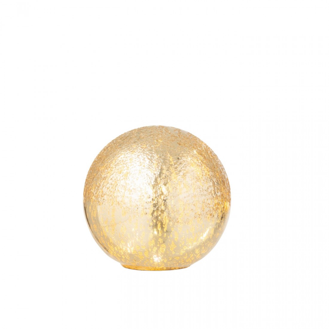 Crackle Glass LED Ball Gold-Colored Set of 2 J-Line