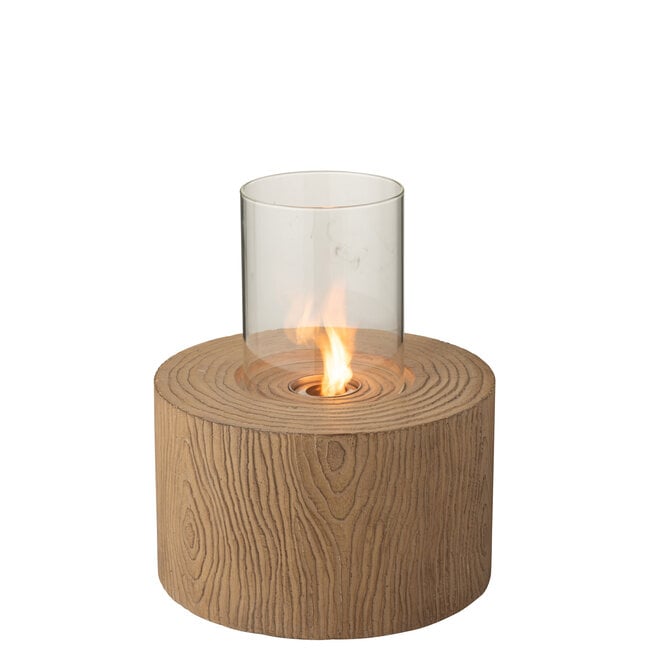 Fire Basket Trunk Round Magnesium Brown Large J-Line