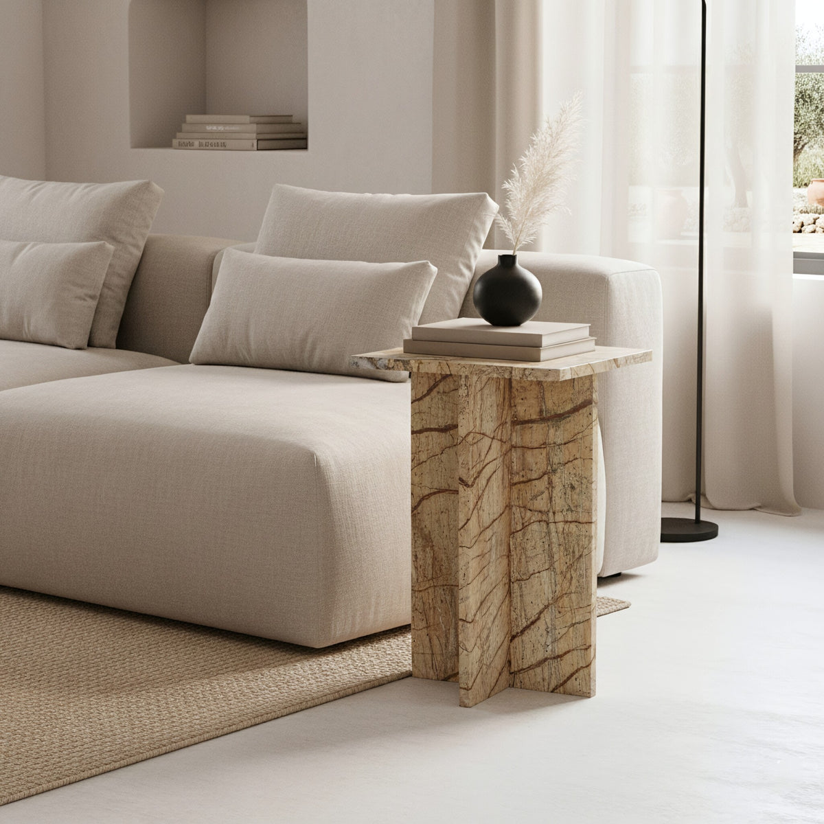 Seoul Marble Side Table Bizar Raw Materials