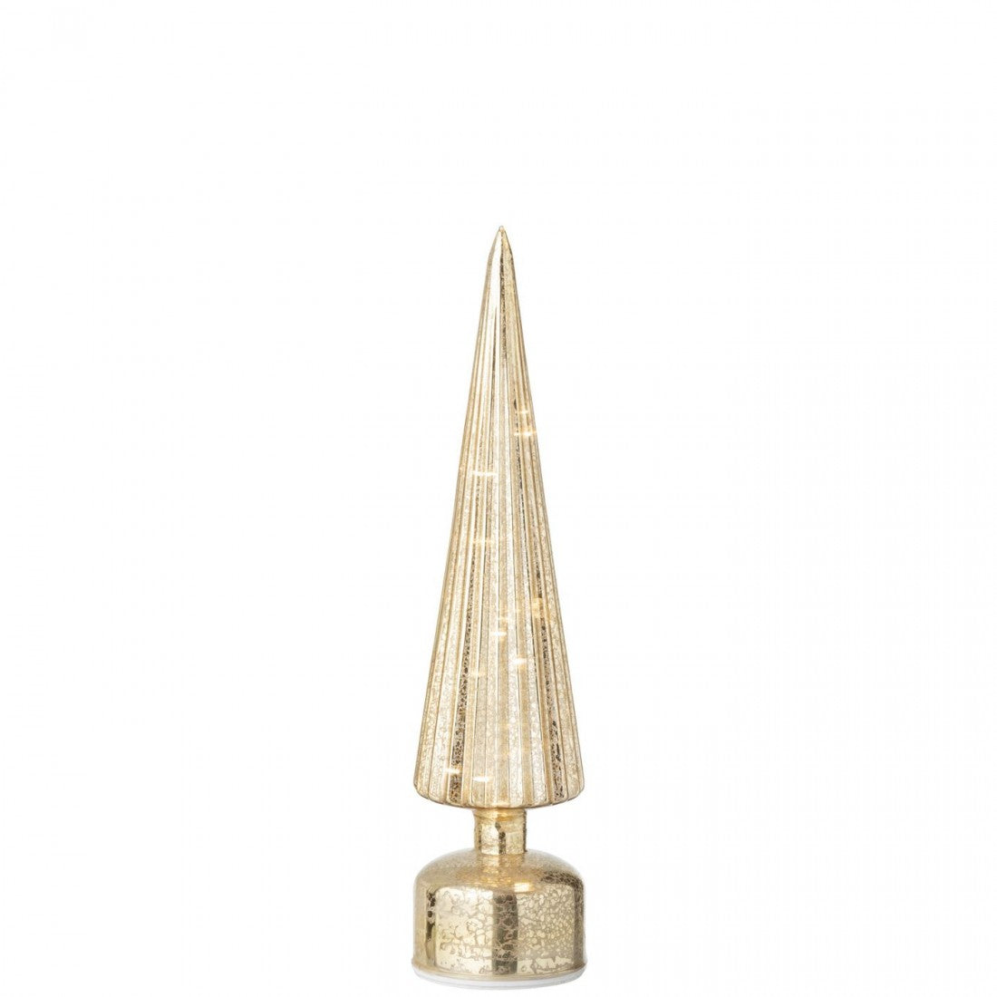 Christmas Tree Rotating LED Glass Gold-Colored Set of 2 J-Line