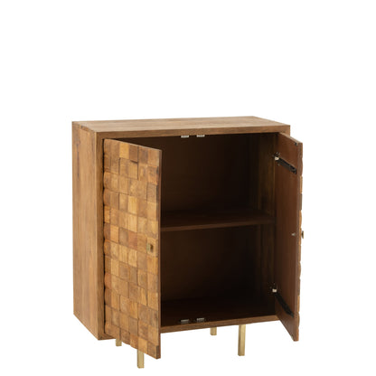 Nino Cabinet Metal/Mango Wood Natural/Gold J-Line