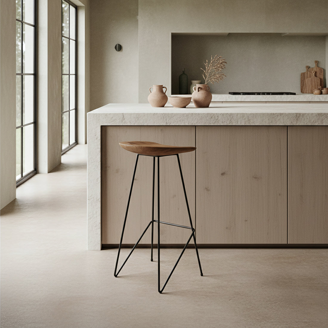 Loft Bar Stool Natural Raw Materials