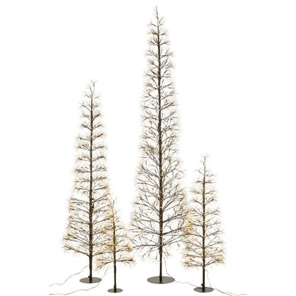 Christmas Tree Warm White LED Lights Black Iron Extra Large H240cm J-Line