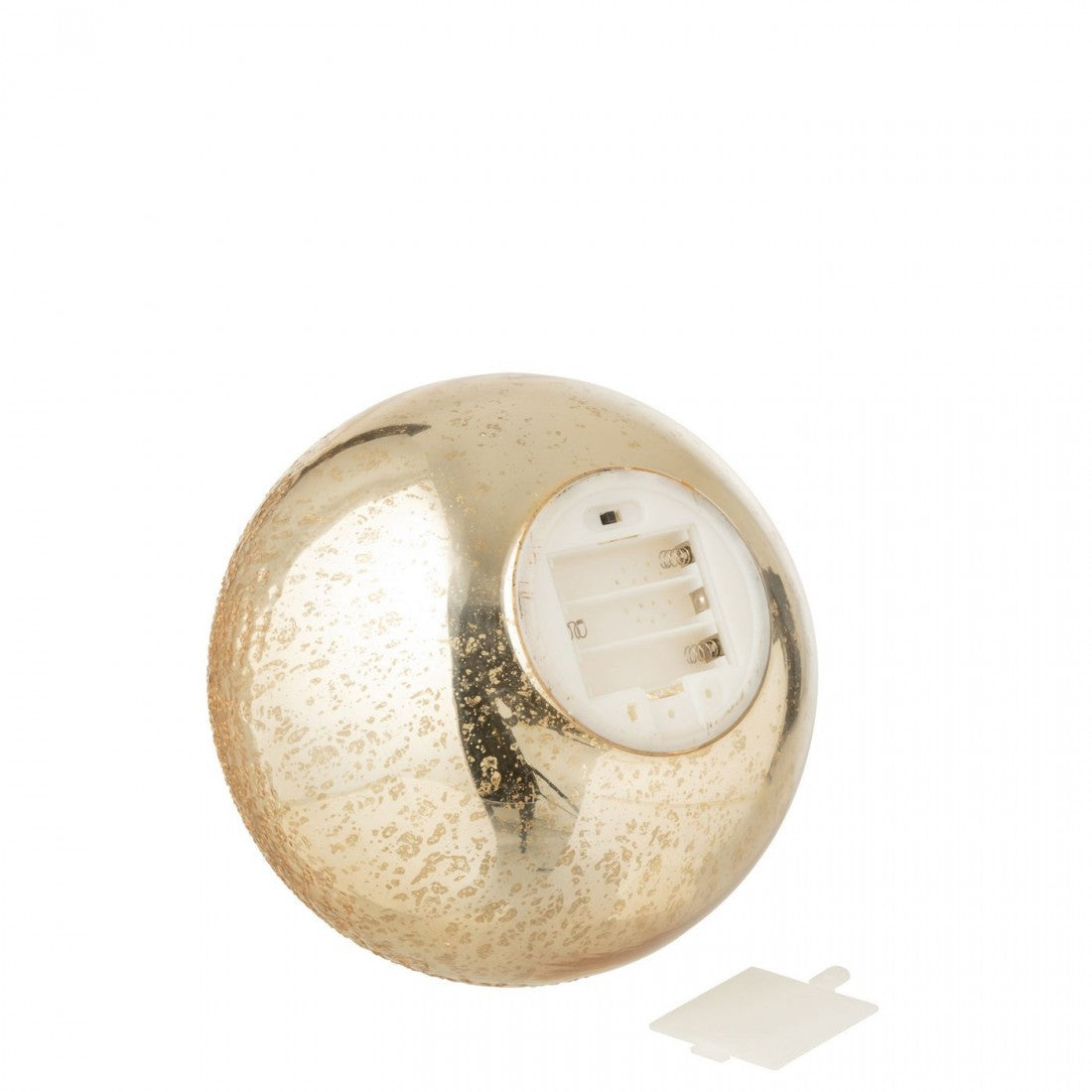 Crackle Glass LED Ball Gold-Colored Set of 2 J-Line