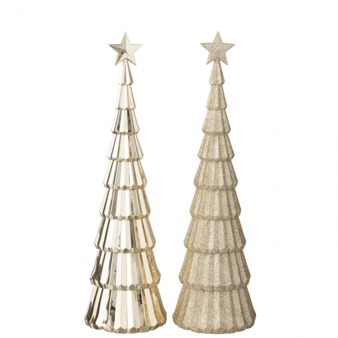 Tree + Star Plastic Light Beige Set of 2 J-Line