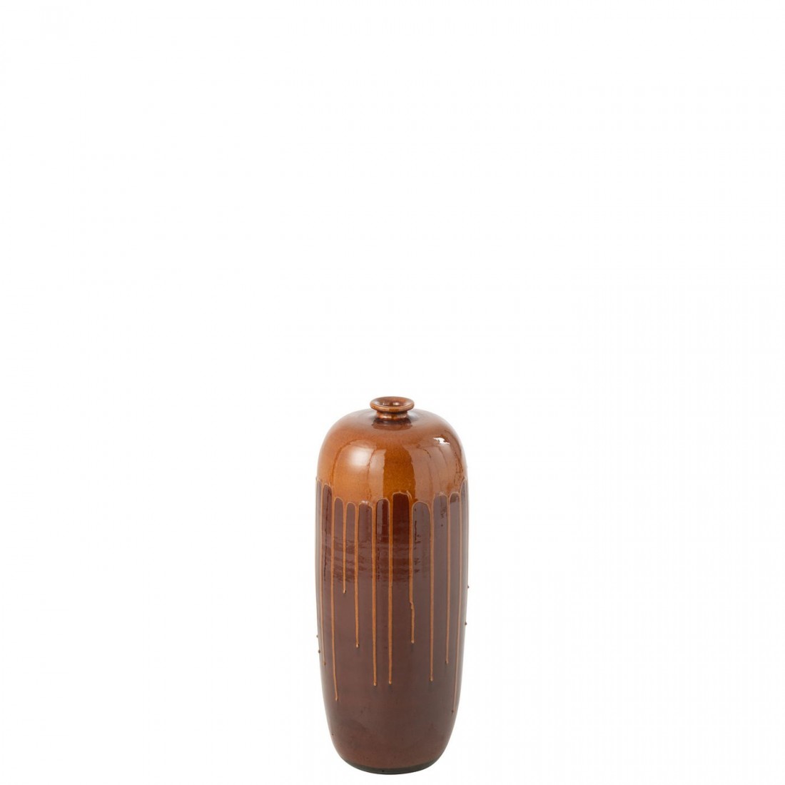 Vase Lee Terra Shiny Brown/Orange Small Ø19xH55cm J-Line