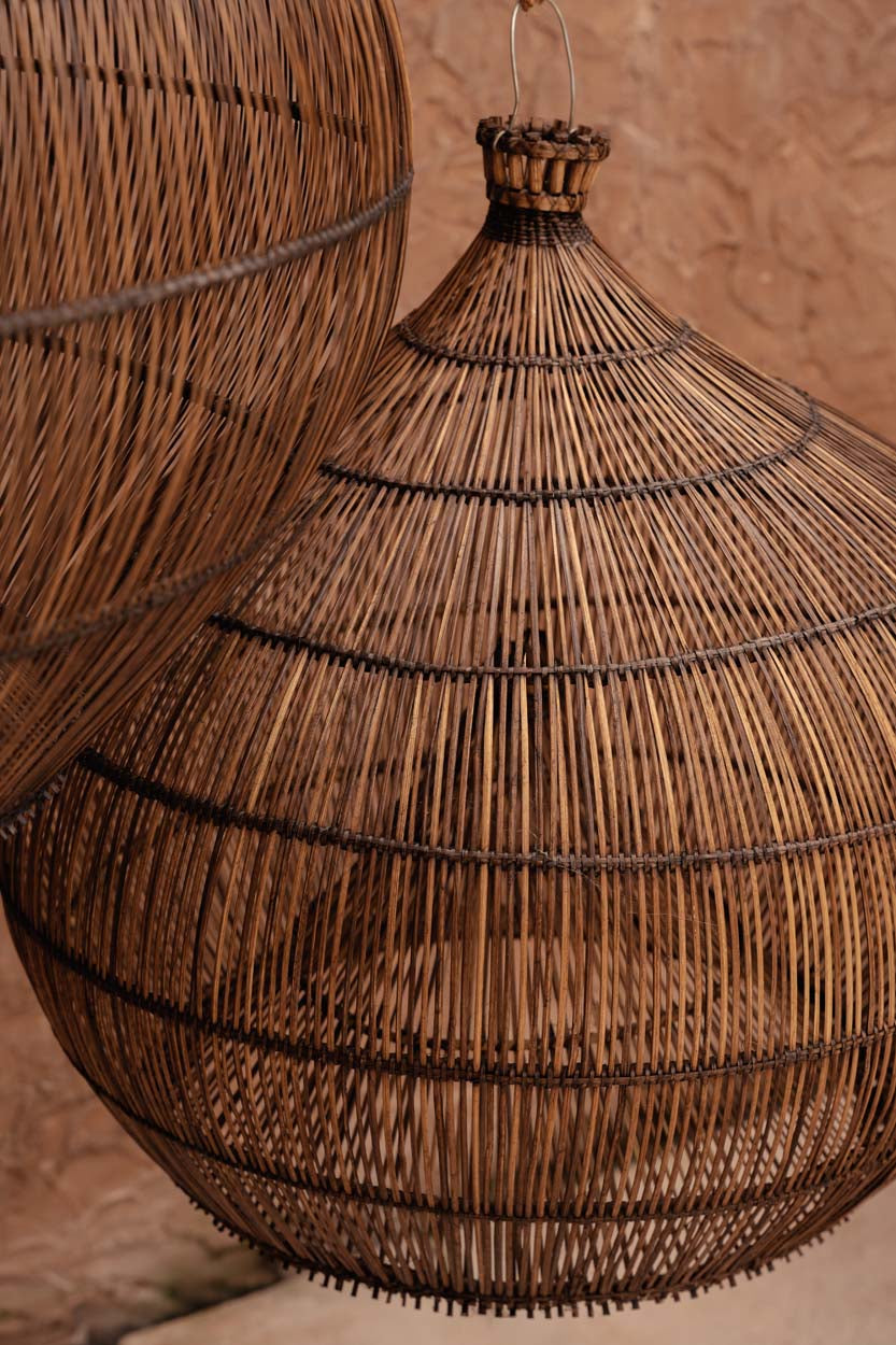 The Desert Gourd Pendant Light Dark Walnut Medium Bazar Bizarre