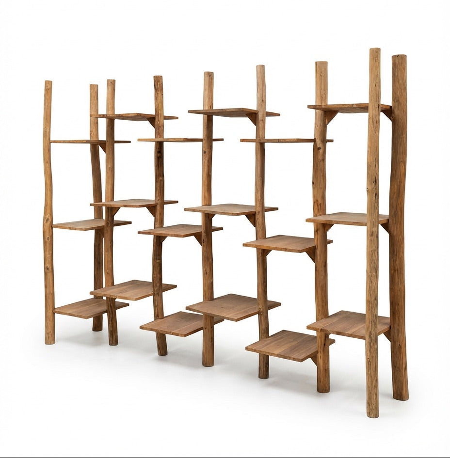 The Fabulook Rack with Multiple Shelves Natural Bazar Bizarre