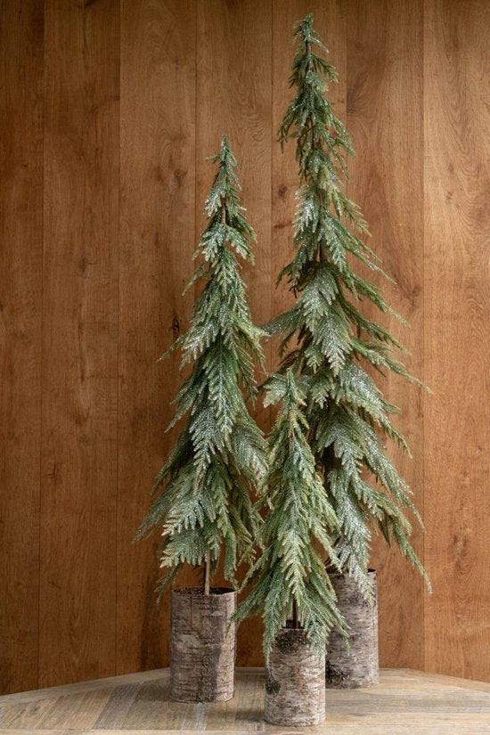Christmas Tree on Wooden Base Green Large H120cm J-Line