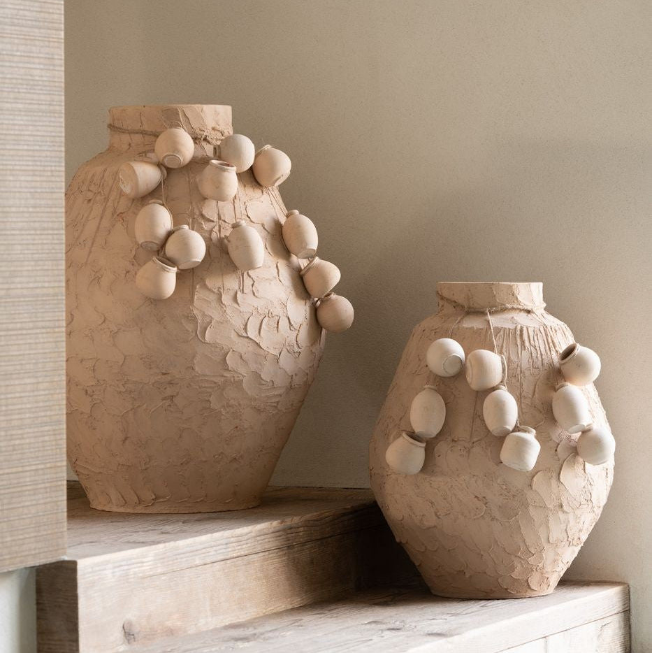 Pot + Hanging Pots Natural Clay Large J-Line