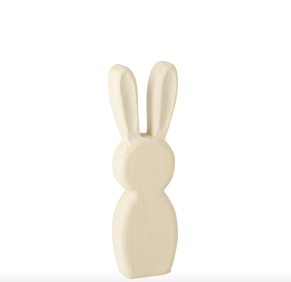 Standing Rabbit Paulownia Wood White Set of 2 J-Line