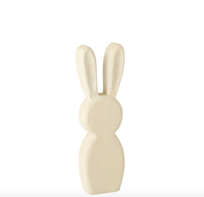 Standing Rabbit Paulownia Wood White Set of 2 J-Line