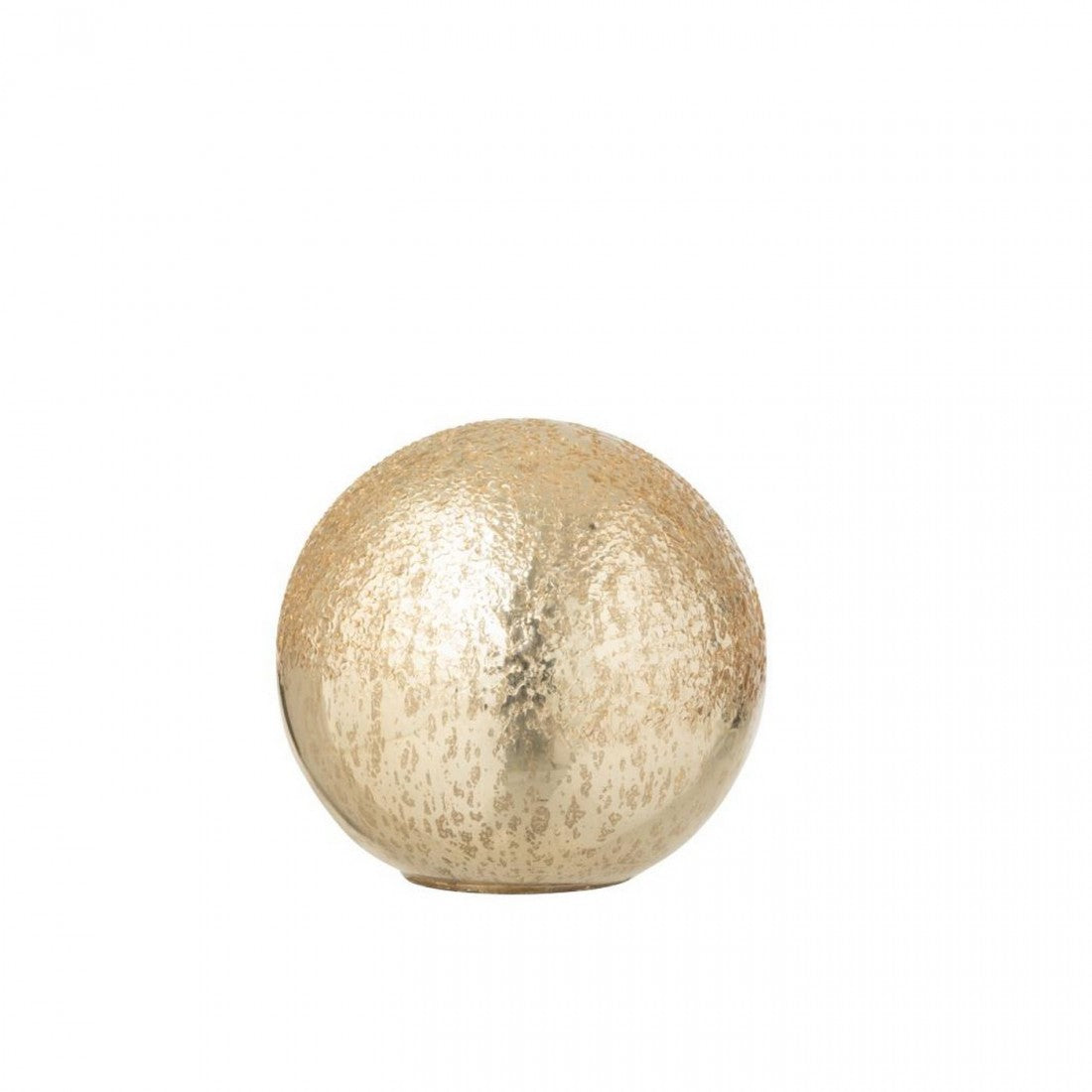 Crackle Glass LED Ball Gold-Colored Set of 2 J-Line
