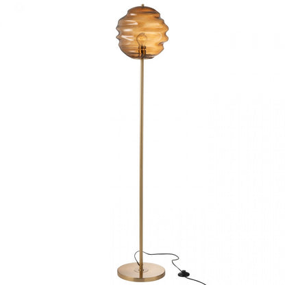 Floor Lamp Glass Brown H156cm J-Line