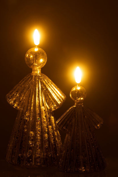 Angel LED Glass Gold-Colored Set of 2 J-Line