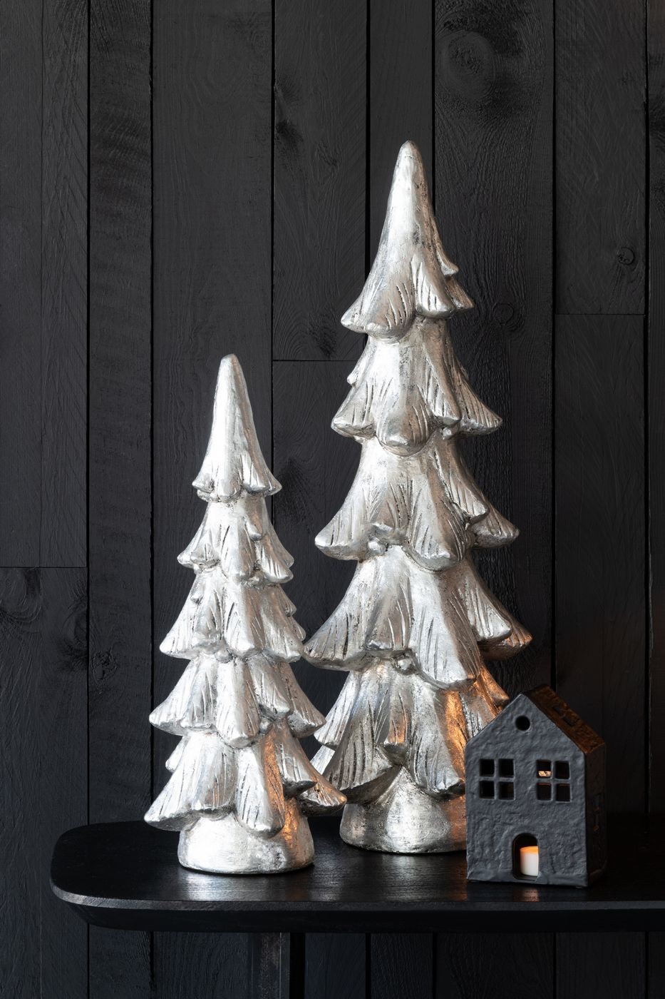 Christmas Tree Round Base Magnesium Silver-Colored Small J-Line